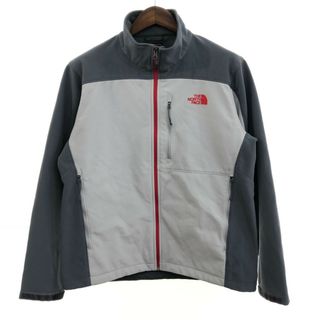 ザノースフェイス(THE NORTH FACE)のTHE NORTH FACE ノースフェイス ソフトシェルジャケット アウター アウトドア グレー (メンズ L/G) 中古 古着 Q0874(その他)