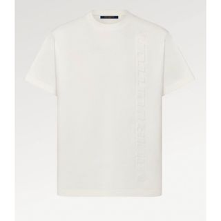 ルイヴィトン(LOUIS VUITTON)のLOUIS VUITTON エンボスLVロゴTシャツ ルイヴィトン M ホワイト(Tシャツ/カットソー(半袖/袖なし))