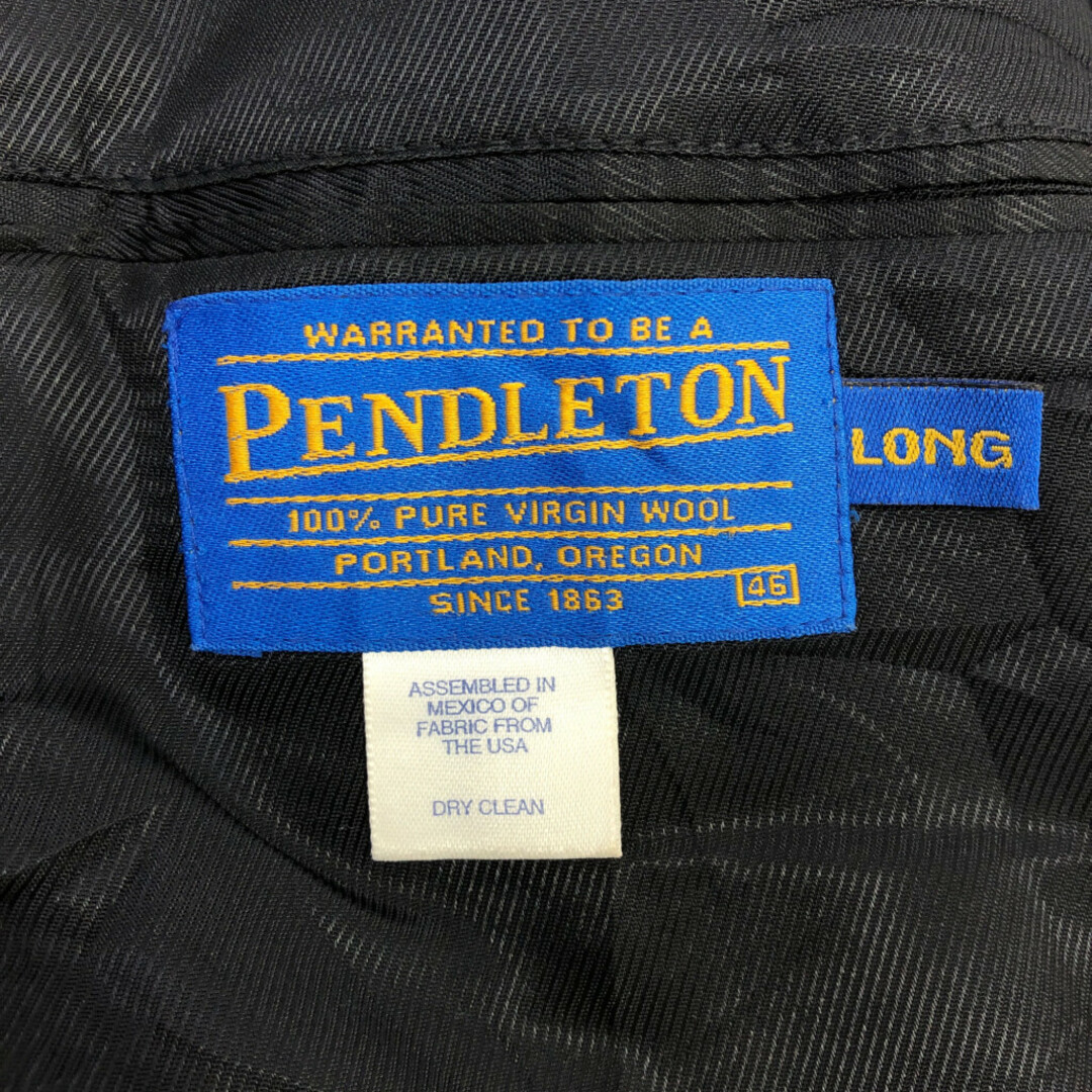 PENDLETON(ペンドルトン)の90年代 PENDLETON ペンドルトン シングルテーラードジャケット 大きいサイズ グレー (メンズ 46) 中古 古着 Q0878 メンズのジャケット/アウター(テーラードジャケット)の商品写真