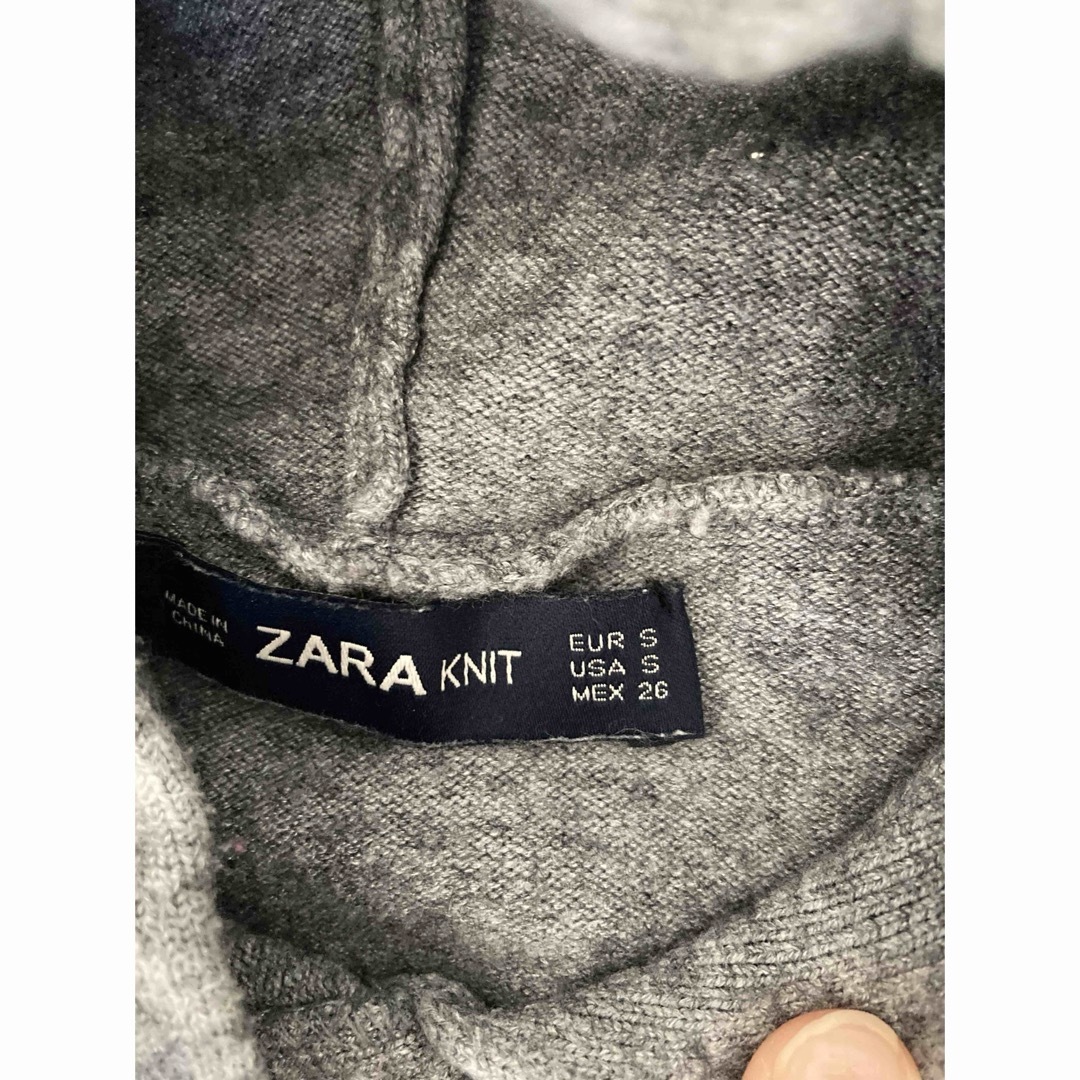 ZARA(ザラ)のZARA パールパーカー　グレー レディースのトップス(パーカー)の商品写真