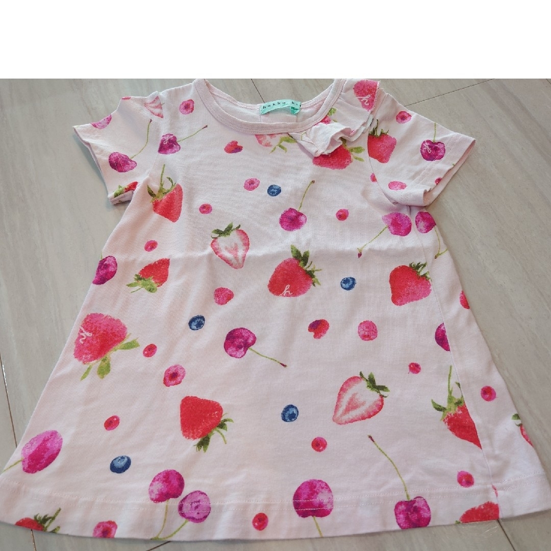 hakka kids(ハッカキッズ)のhakka kids　100cm フルーツ柄半袖 キッズ/ベビー/マタニティのキッズ服女の子用(90cm~)(Tシャツ/カットソー)の商品写真