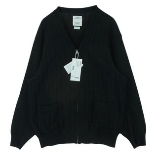 VISVIM ビズビム 23AW 0123205012005 KNIT ZIP CARDIGAN ニット ジップ カーディガン ブラック系 3【中古】