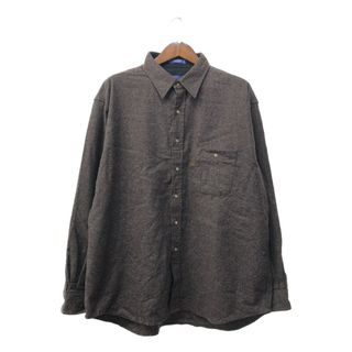 ペンドルトン(PENDLETON)の【B品】 90年代 PENDLETON ペンドルトン ウール長袖シャツ トップス 大きいサイズ ブラウン (メンズ XXL) 中古 古着 Q0955(シャツ)