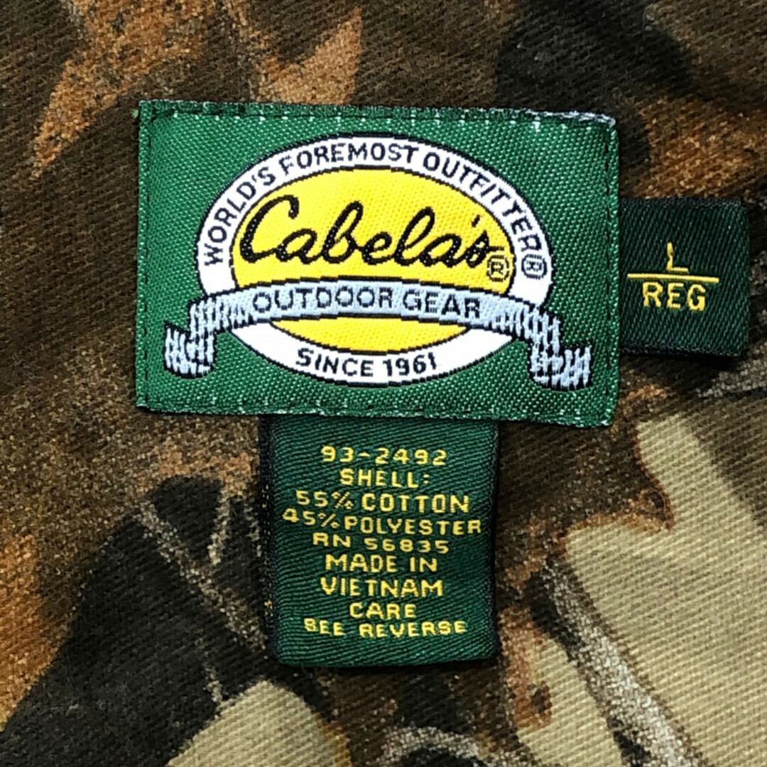 2000年代 Cabela's カベラス 長袖シャツ 迷彩 リアルツリーカモ (メンズ L/REG) 中古 古着 Q0963 メンズのトップス(シャツ)の商品写真