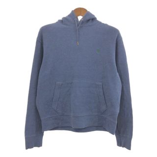 ポロラルフローレン(POLO RALPH LAUREN)の90年代 Polo by Ralph Lauren ポロ ラルフローレン スウェット パーカー エルボーパッチ ブルー (メンズ M) 中古 古着 Q0967(パーカー)