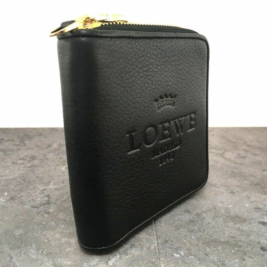 LOEWE(ロエベ)の美品 LOEWE コンパクトウォレット ブラック 205 レディースのファッション小物(財布)の商品写真