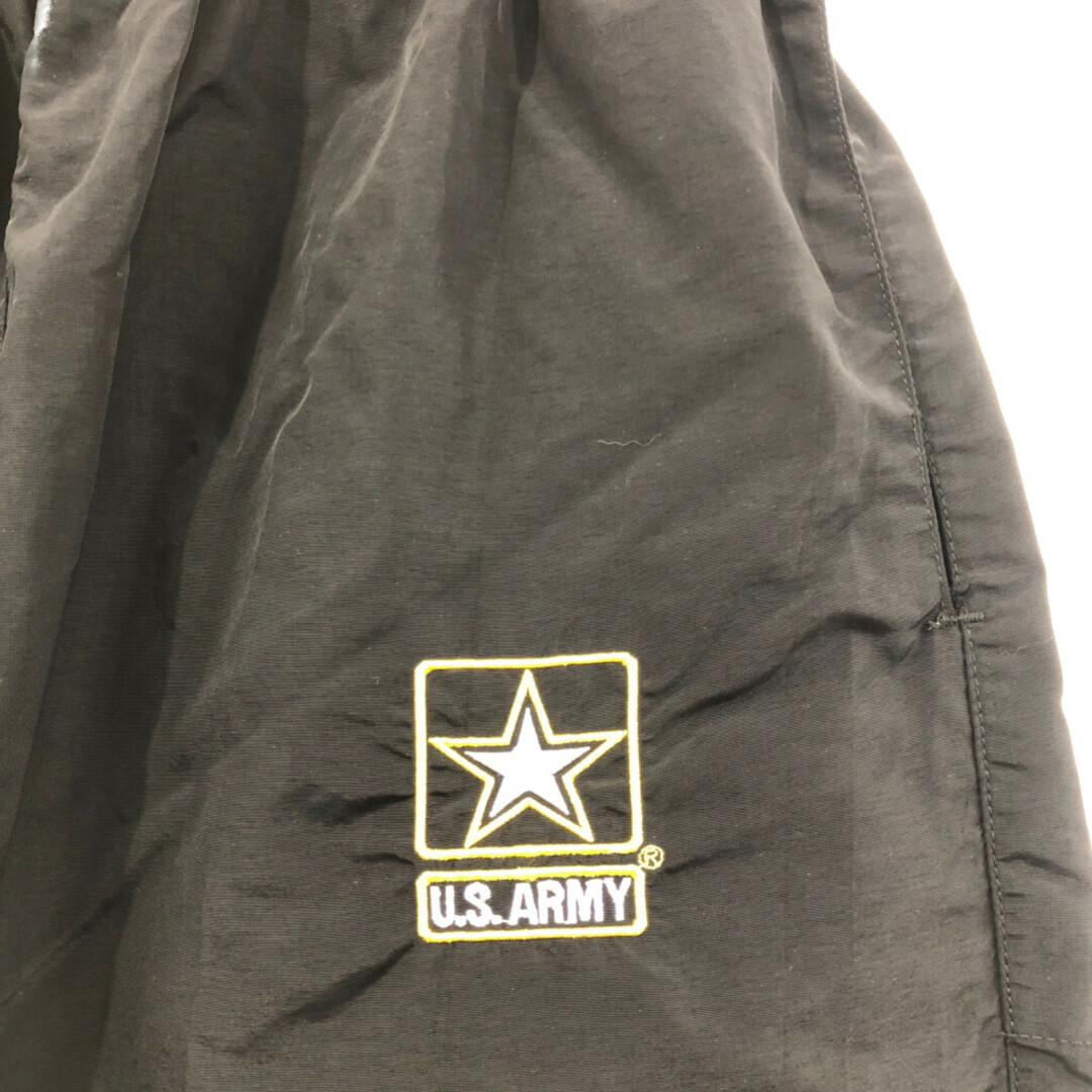 米軍実物 U.S.ARMY トレーニングパンツ ボトムス ミリタリー ブラック (メンズ M/S) 中古 古着 Q1020 メンズのパンツ(その他)の商品写真