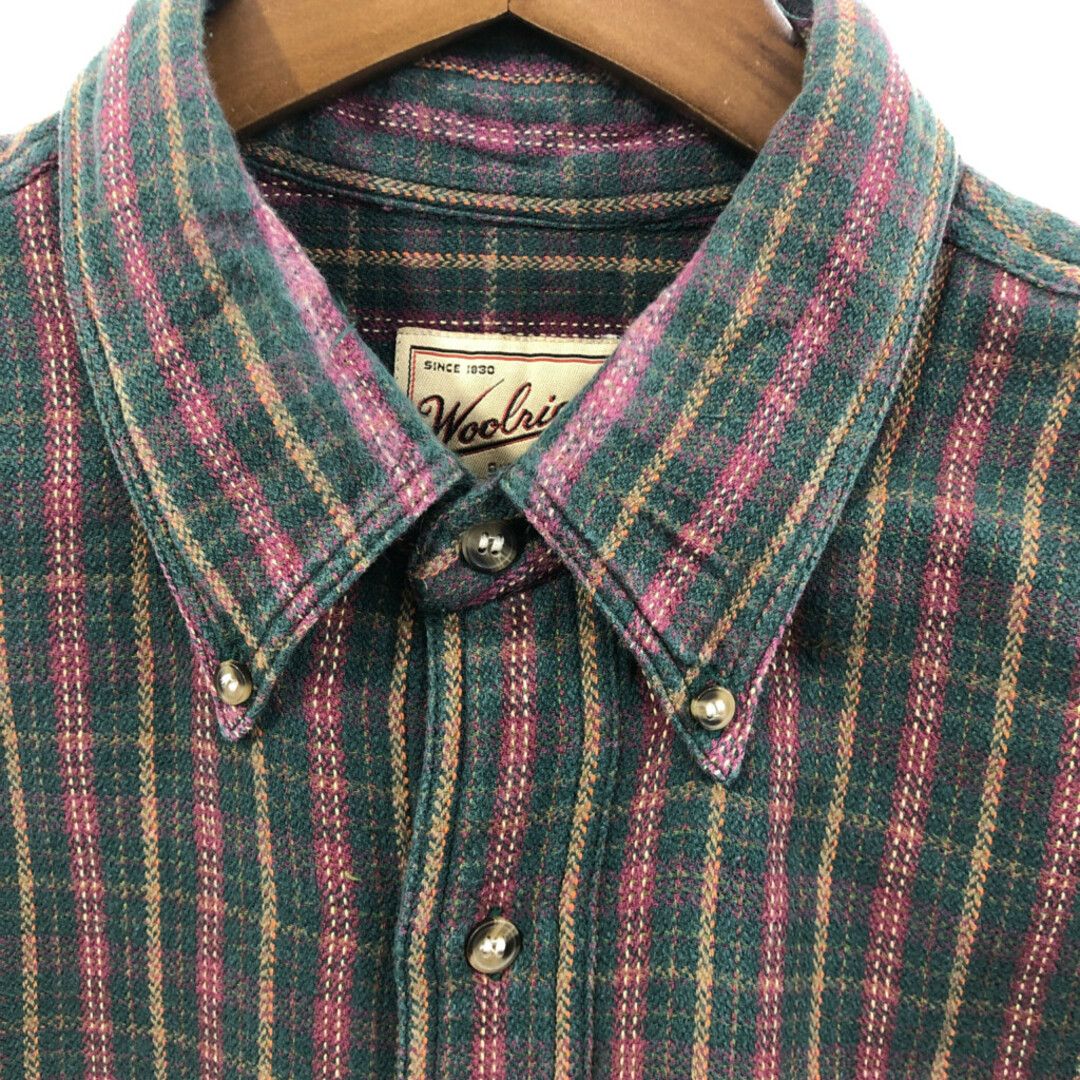 WOOLRICH(ウールリッチ)の90年代 WOOLRICH ウールリッチ ボタンダウン 長袖シャツ チェック マルチカラー (メンズ XL) 中古 古着 Q1009 メンズのトップス(シャツ)の商品写真