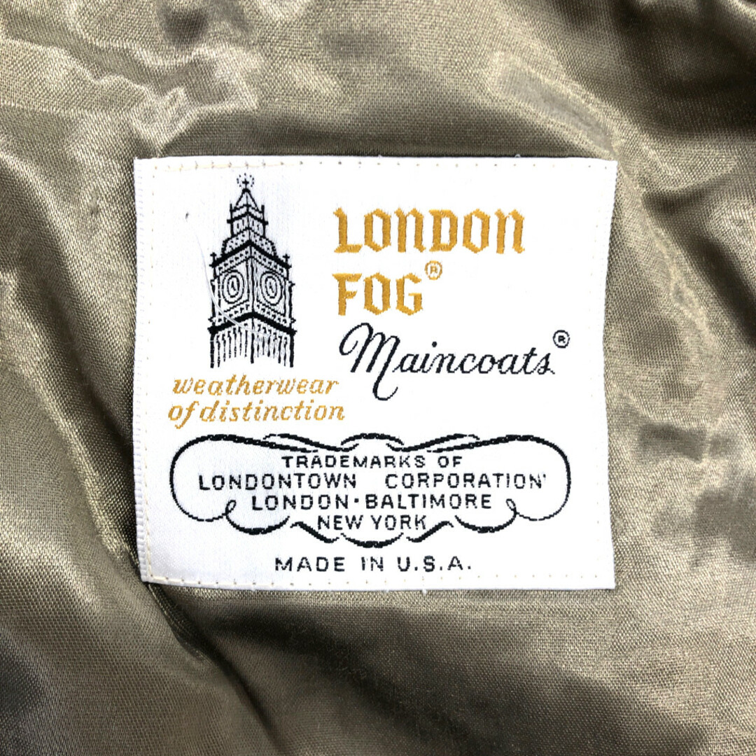 【B品】 80年代 USA製 London Fog ロンドンフォグ トレンチコート ベージュ (メンズ 42 SHORT) 中古 古着 Q1022 メンズのジャケット/アウター(トレンチコート)の商品写真
