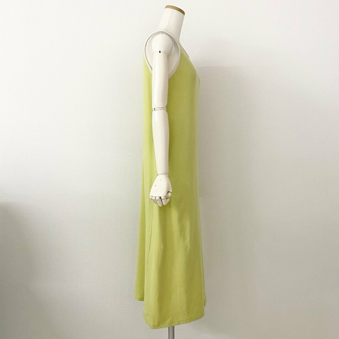 BEAUTY&YOUTH UNITED ARROWS(ビューティアンドユースユナイテッドアローズ)の50c21 6 ROKU ロク BICOLOR DRESS バイカラードレス ワンピース 36 イエロー スリット入り ノースリーブ UNITED ARROWS レディースのワンピース(ひざ丈ワンピース)の商品写真