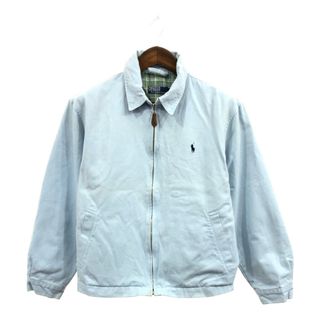 ポロラルフローレン(POLO RALPH LAUREN)の【B品】 90年代 Polo by Ralph Lauren ポロ ラルフローレン ワンポイントロゴ スイングトップ ブルー (メンズ S) 中古 古着 Q1039(その他)