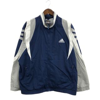 アディダス(adidas)の【B品】 adidas アディダス トラックジャケット スポーツ ラグランスリーブ ワンポイントロゴ ネイビー (メンズ XL) 中古 古着 Q1062(その他)