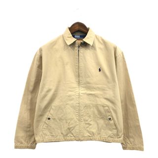 ポロラルフローレン(POLO RALPH LAUREN)の【B品】 Polo by Ralph Lauren ポロ ラルフローレン スイングトップ ジャケット ワンポイントロゴ ベージュ (メンズ M) 中古 古着 Q1076(その他)