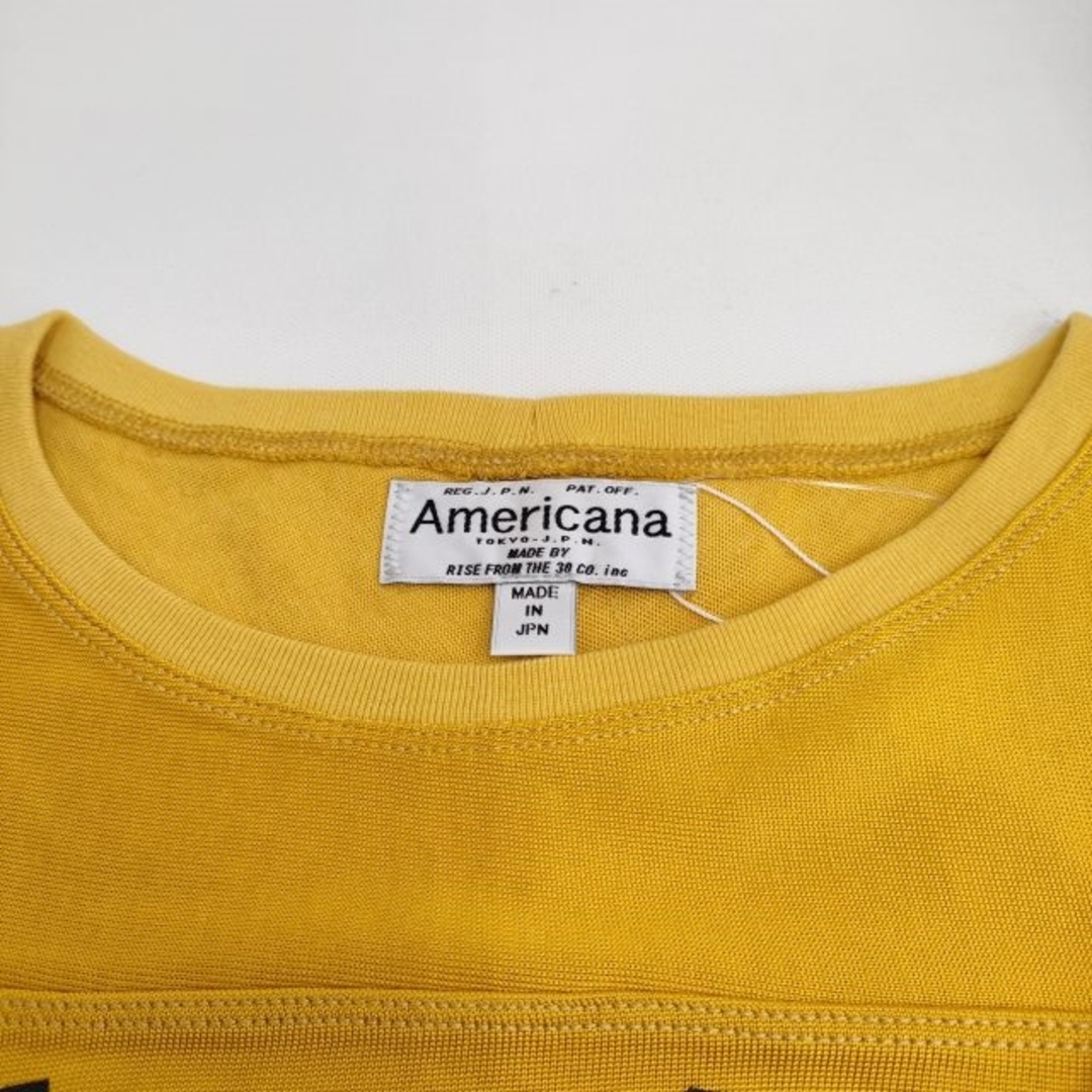 AMERICANA(アメリカーナ)のAMERICANA 未使用品 BRF-875 フットボールTシャツ 定価11025円 長袖 カットソー ロンＴ イエロー レディース アメリカーナ【中古】4-0308M♪ レディースのトップス(Tシャツ(長袖/七分))の商品写真