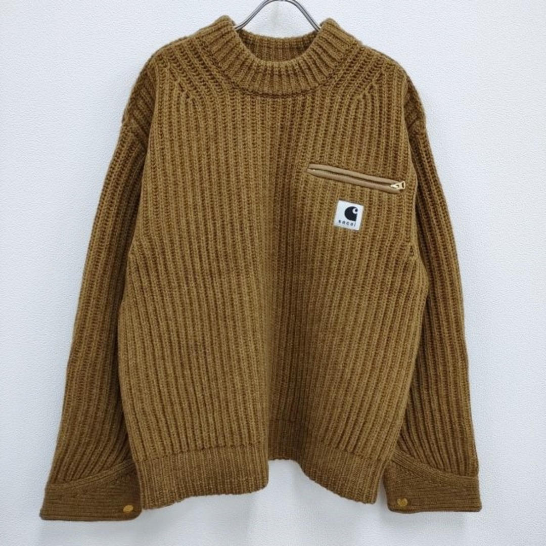 sacai(サカイ)のSacai/Carhartt Carhartt WIP Knit Pullover Detroit 23-03112M 定価93500円 3 ニット ブラウン メンズ サカイ/カーハート【中古】4-0308T♪ メンズのトップス(ニット/セーター)の商品写真