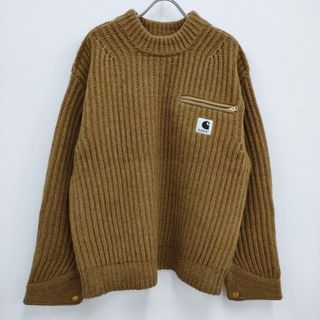 サカイ(sacai)のSacai/Carhartt Carhartt WIP Knit Pullover Detroit 23-03112M 定価93500円 3 ニット ブラウン メンズ サカイ/カーハート【中古】4-0308T♪(ニット/セーター)