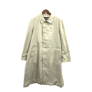 【B品】 80年代 イングランド製 Aquascutum アクアスキュータム ステンカラーコート ベージュ (メンズ L相当) 中古 古着 Q1080(ステンカラーコート)