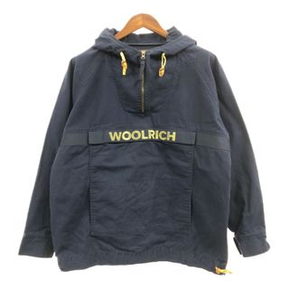 ウールリッチ(WOOLRICH)のWOOLRICH ウールリッチ コットン ハーフジップ アノラックパーカー ジャケット ネイビー (メンズ L) 中古 古着 Q1094(その他)