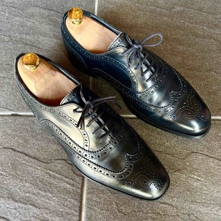 NEWYORKER - ニューヨーカー 25.5 ウイングチップ ブラック 黒 ビジネス 革靴 本革　