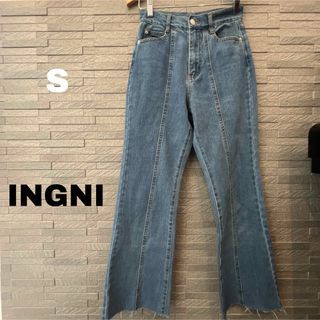 イング(INGNI)のINGNI(イング) 裾切りっぱなし ジーンズ デニム ボトムス ストレート S(デニム/ジーンズ)