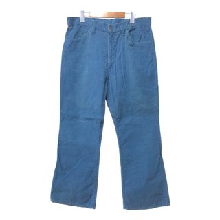 リーバイス(Levi's)の70年代 USA製 Levi's リーバイス 646 コーデュロイ フレア パンツ アメカジ ブルー (メンズ 36/32) 中古 古着 Q1120(その他)