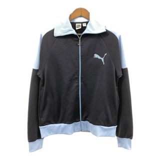 プーマ(PUMA)のPUMA プーマ ワンポイントロゴ トラックジャケット スポーツ ネイビー (メンズ L) 中古 古着 Q1123(その他)