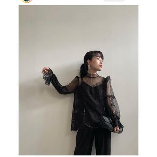 Ameri VINTAGE - mango様専用◎SHEER VOLUME SHIRRING TOPの通販 by ま