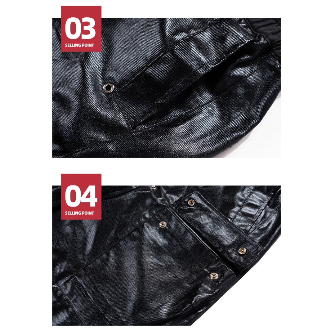 Rick Owens(リックオウエンス)の期間限定値下げ中　メンズ　コーティング　ワイドフレア　カーゴパンツ メンズのパンツ(ワークパンツ/カーゴパンツ)の商品写真