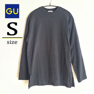 ジーユー(GU)のロングスリーブT 　ロンT　スリット コットン 綿100％　レディース　 (Tシャツ(長袖/七分))