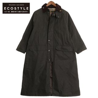 バーブァー(Barbour)のバブアー 2102028 BURGHLEY グリーン コットン オイルドロングコート UK10(その他)