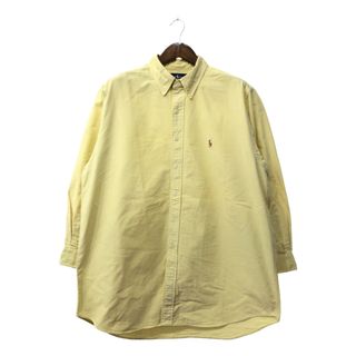 RALPH LAUREN ラルフローレン BLAKE 長袖シャツ イエロー (メンズ XXL) 中古 古着 Q1182(シャツ)