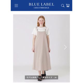 バーバリーブルーレーベル(BURBERRY BLUE LABEL)の【早い者勝ち】 バーバリーブルーレーベル エプロンドレス　キャミワンピース(ロングワンピース/マキシワンピース)