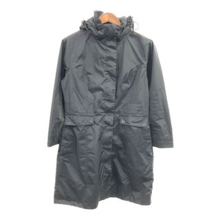 ザノースフェイス(THE NORTH FACE)のTHE NORTH FACE ノースフェイス HYVENT レイン コート アウトドア ブラック (レディース M) 中古 古着 Q1202(ロングコート)