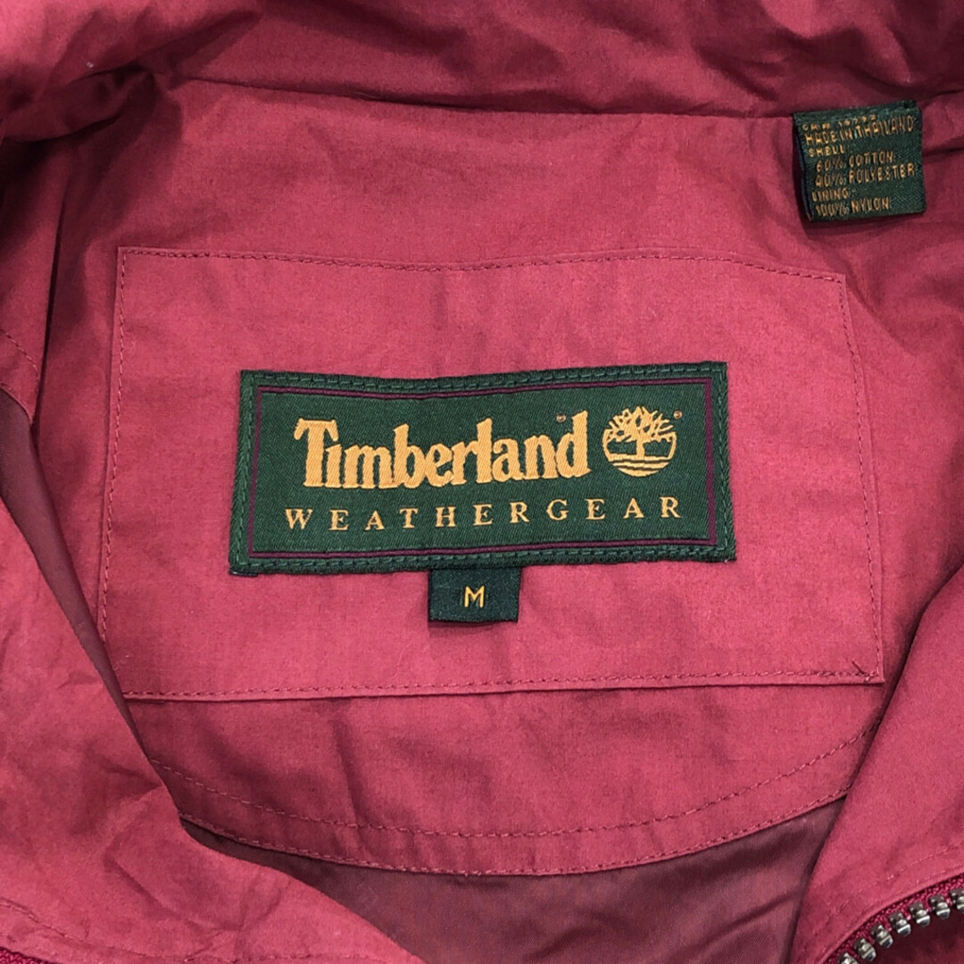 Timberland(ティンバーランド)のTimberland ティンバーランド コットン マウンテンパーカー ジャケット アウトドア レッド (メンズ M) 中古 古着 Q1195 メンズのジャケット/アウター(その他)の商品写真