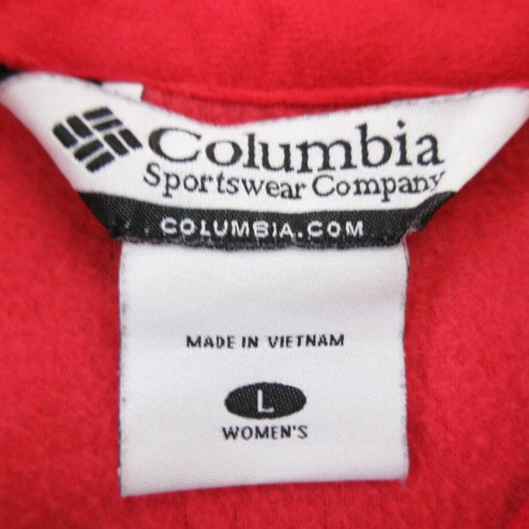 Columbia(コロンビア)の古着 コロンビア COLUMBIA 長袖 フリース ジャケット レディース 00年代 00s ワンポイントロゴ ラグラン 濃ピンク他 21nov11 中古 アウター ジャンパー ブルゾン レディースのジャケット/アウター(ロングコート)の商品写真