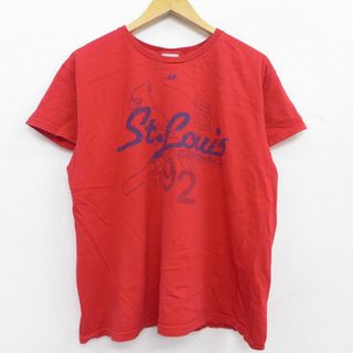 Majestic - 古着 マジェスティック 半袖 ビンテージ Tシャツ レディース 00年代 00s MLB セントルイスカージナルス コットン クルーネック 赤 レッド メジャーリーグ ベースボール 野球 21jul07 中古