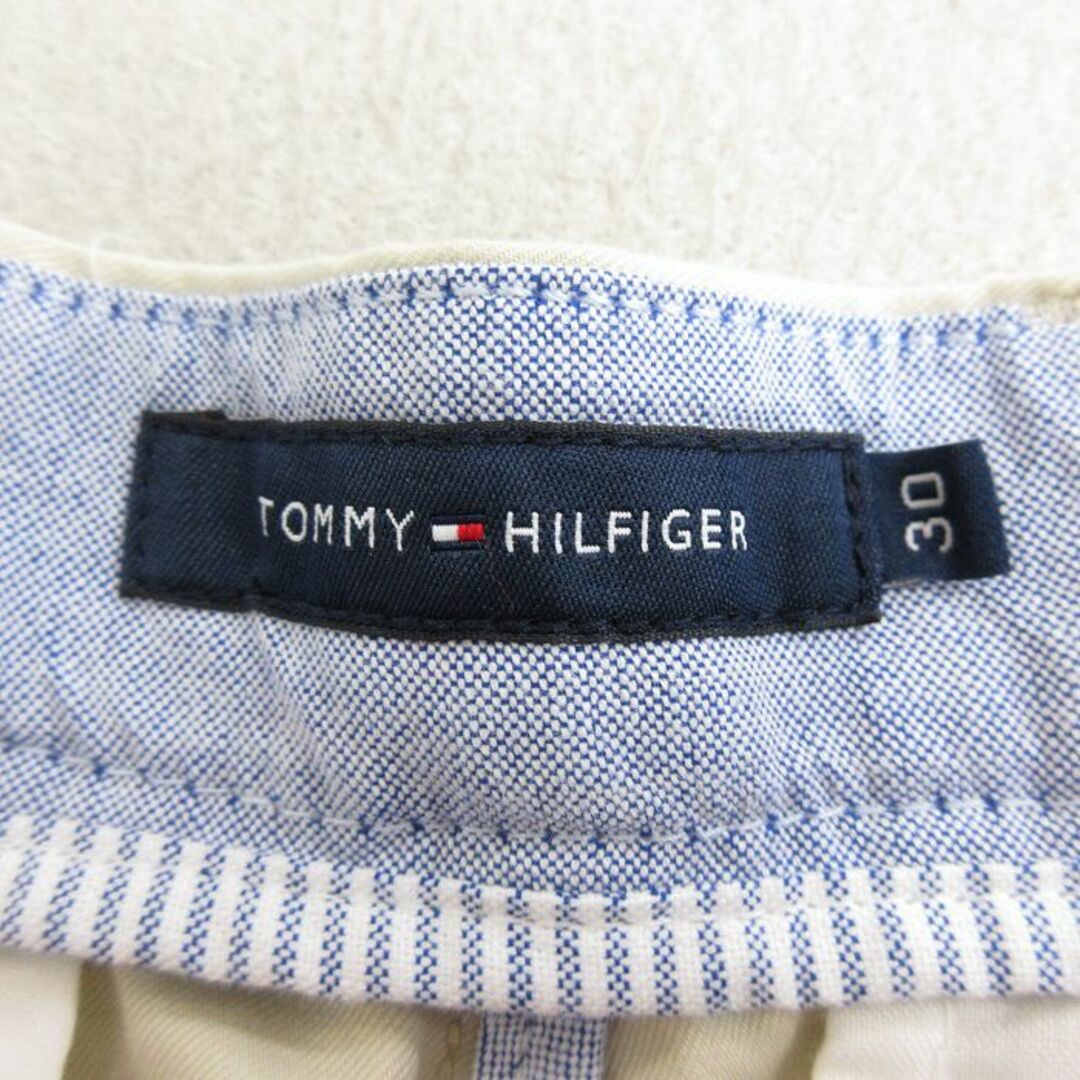 TOMMY HILFIGER(トミーヒルフィガー)のW30★古着 トミーヒルフィガー TOMMY HILFIGER ショート ブランド チノ パンツ チノパン ショーツ メンズ コットン ベージュ カーキ 21jul19 中古 ボトムス 短パン ショーパン メンズのパンツ(ワークパンツ/カーゴパンツ)の商品写真