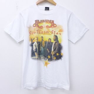 S★古着 半袖 ビンテージ ロック バンド Tシャツ 80年代 80s アラバマ クルーネック USA製 白 ホワイト 20jul13 中古 メンズ(Tシャツ/カットソー(半袖/袖なし))