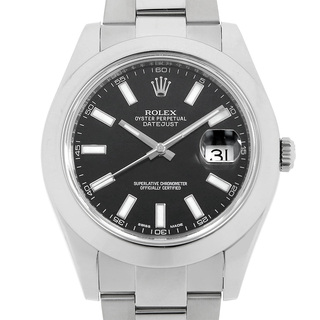 ロレックス(ROLEX)のロレックス デイトジャストII 116300 ブラック バー ランダム番 メンズ 中古 腕時計(腕時計(アナログ))