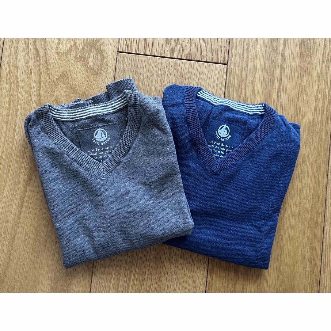 PETIT BATEAU(プチバトー)のプチバトーPETIT BATEAU キッズ　春ニットセット　90 94 3歳 キッズ/ベビー/マタニティのキッズ服男の子用(90cm~)(ニット)の商品写真