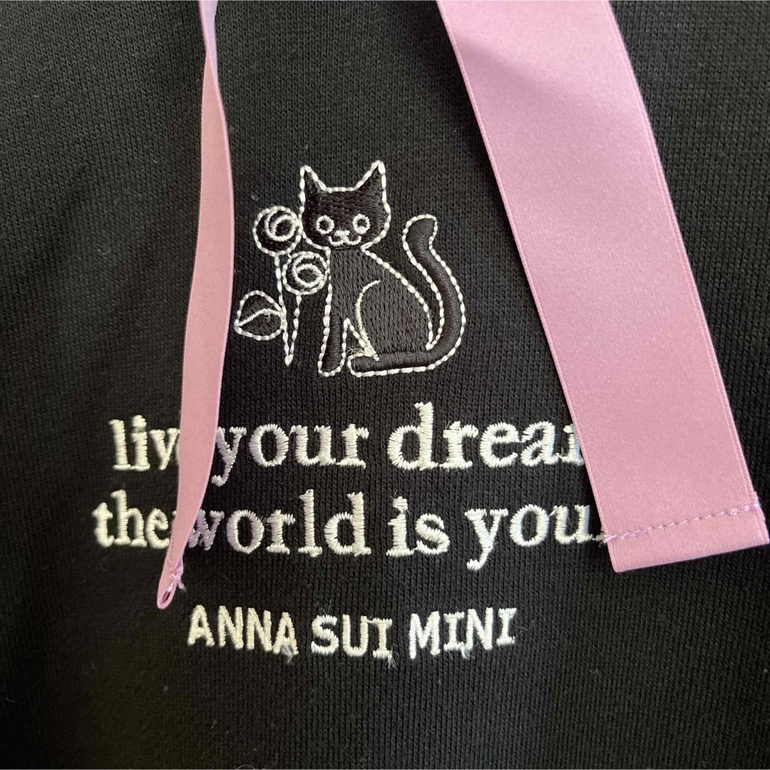 ANNA SUI mini(アナスイミニ)のANNA SUI mini  フード付きネコちゃんワンピース 120 キッズ/ベビー/マタニティのキッズ服女の子用(90cm~)(ワンピース)の商品写真