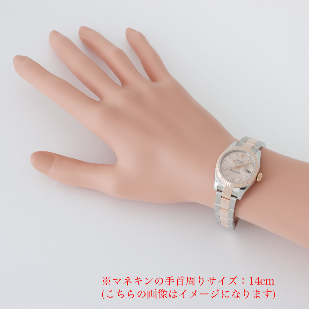 ROLEX(ロレックス)のロレックス デイトジャスト 10Pダイヤ 179171G ピンク 3列 オイスターブレス ランダム番 レディース 中古 腕時計 レディースのファッション小物(腕時計)の商品写真