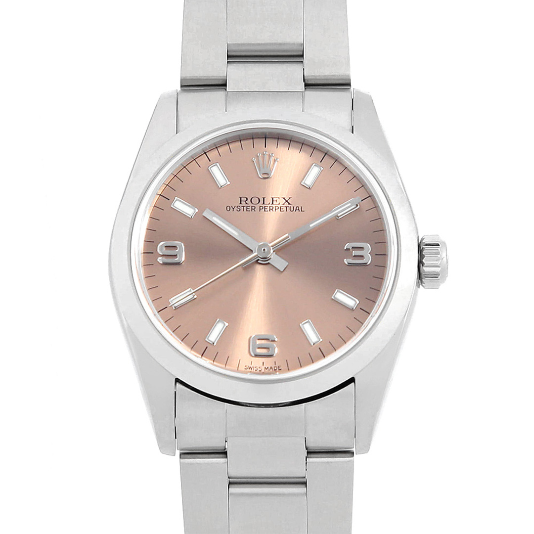 ROLEX(ロレックス)のロレックス オイスターパーペチュアル 77080 ピンク 369ホワイトバー A番 ボーイズ(ユニセックス) 中古 腕時計 メンズの時計(腕時計(アナログ))の商品写真