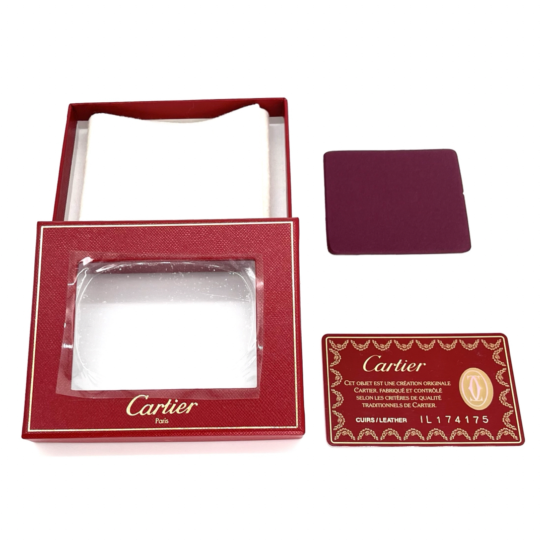 Cartier(カルティエ)のカルティエ マストライン ボルドー レザー コインケース 箱 ギャランティカード メンズのファッション小物(コインケース/小銭入れ)の商品写真