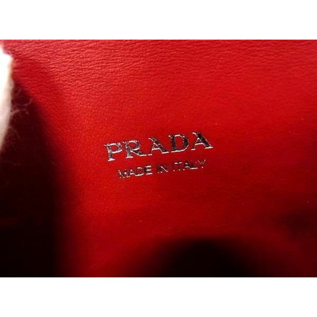 PRADA(プラダ)の■極美品■ PRADA プラダ レザー ポーチ マルチケース 小物入れ メンズ レディース レッド系×ブラック系 AY1164  レディースのアクセサリー(その他)の商品写真