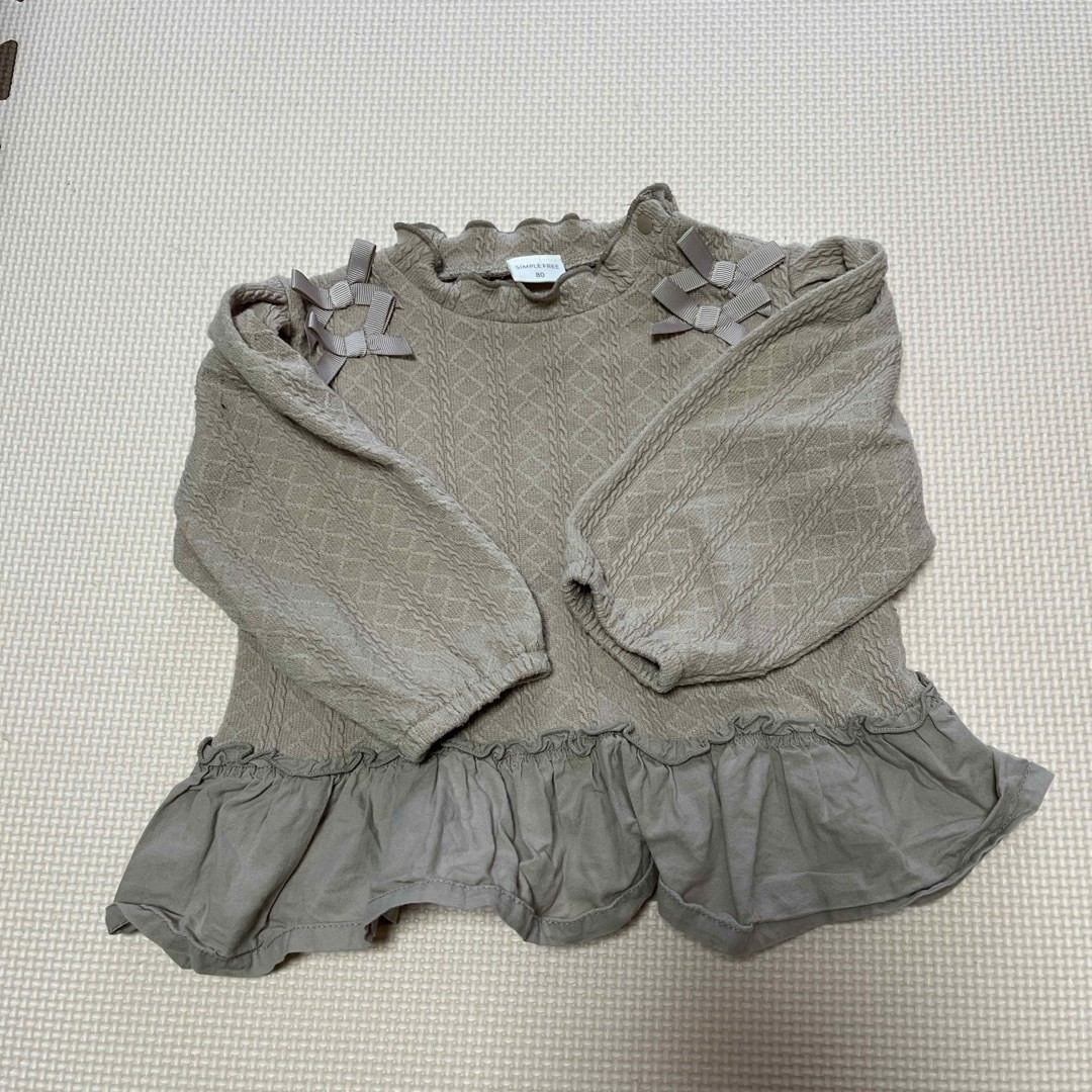 アカチャンホンポ(アカチャンホンポ)の長袖 リボン キッズ/ベビー/マタニティのベビー服(~85cm)(シャツ/カットソー)の商品写真