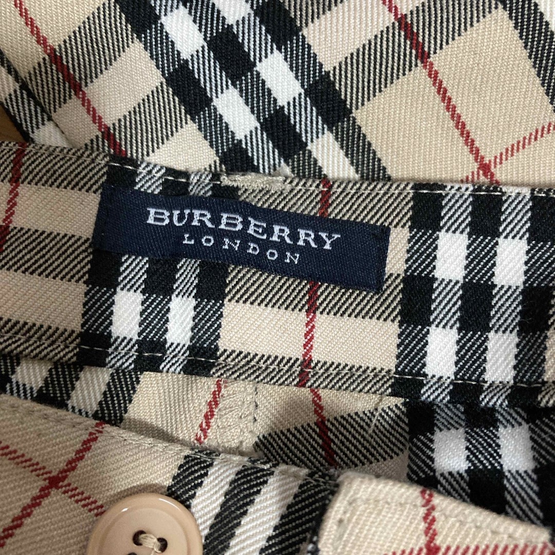 BURBERRY(バーバリー)のBURBERRY  ベージュチェック柄ボトムス Sサイズ レディースのパンツ(カジュアルパンツ)の商品写真