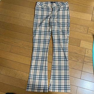 バーバリー(BURBERRY)のBURBERRY  ベージュチェック柄ボトムス Sサイズ(カジュアルパンツ)