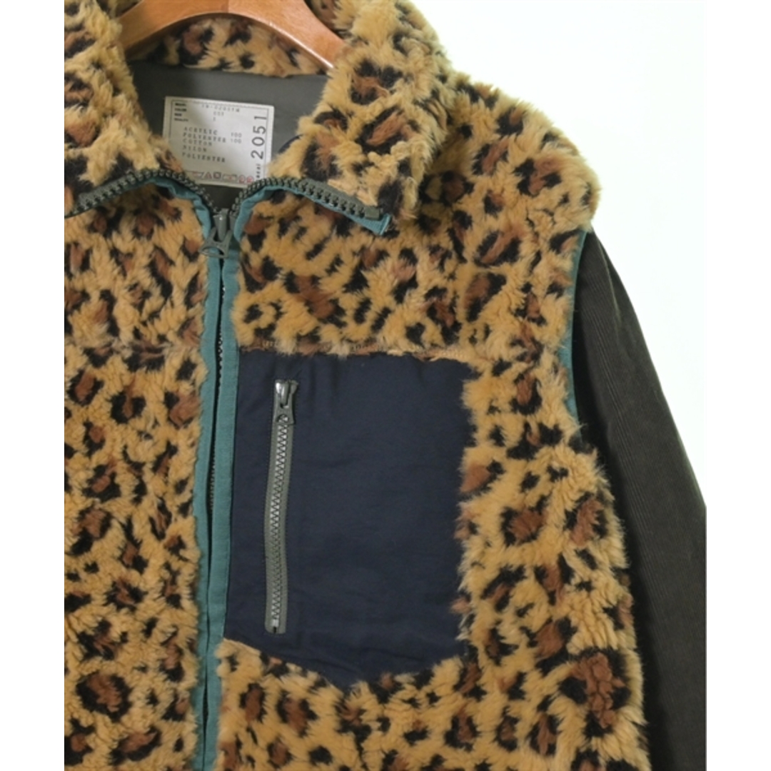 sacai(サカイ)のsacai ブルゾン（その他） 1(S位) ベージュx茶xカーキ等(豹柄) 【古着】【中古】 メンズのジャケット/アウター(その他)の商品写真