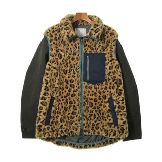 サカイ(sacai)のsacai ブルゾン（その他） 1(S位) ベージュx茶xカーキ等(豹柄) 【古着】【中古】(その他)